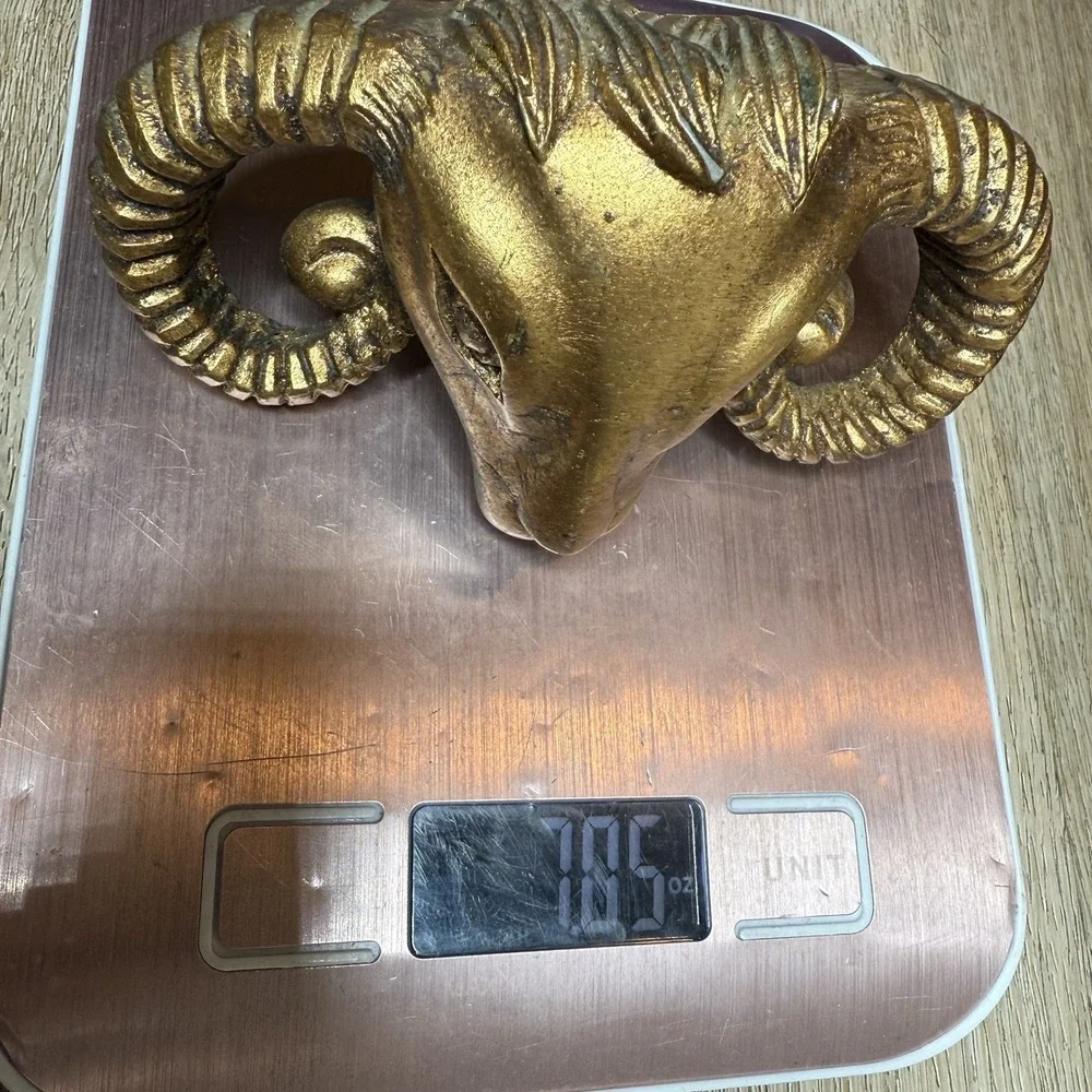 Resin Ram Gold Hardware Handles door cabinet knobs set of 3‎